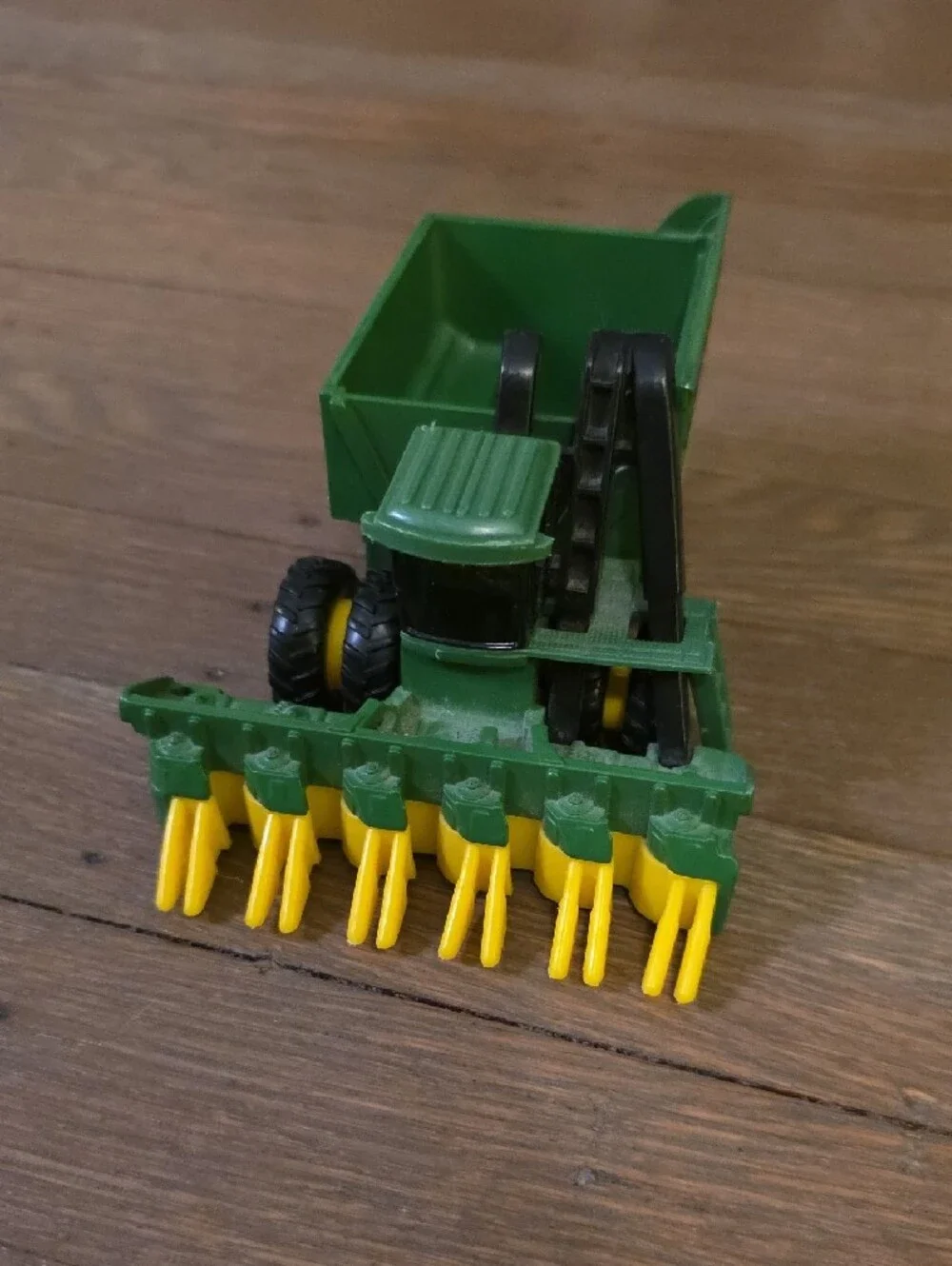 John Deere Green and Yellow Toy Cotton Picker
